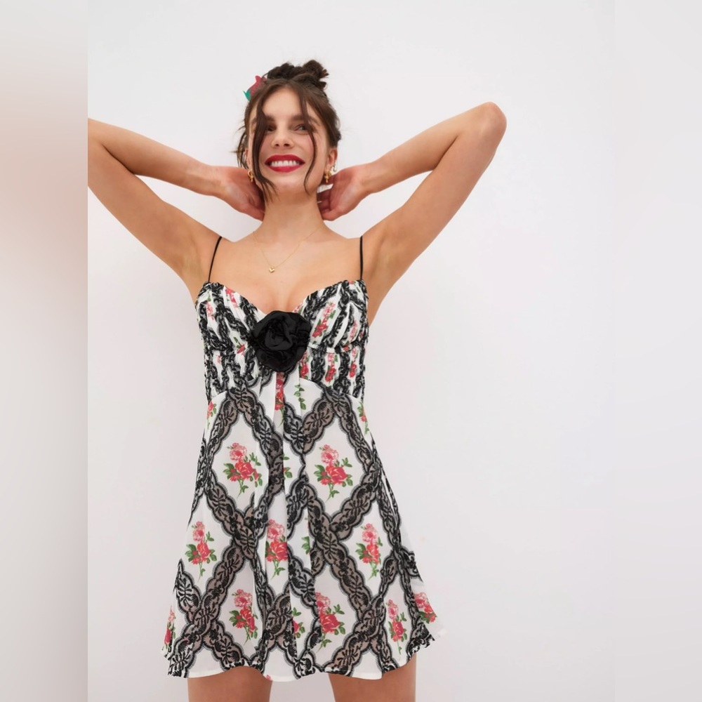 For Love and Lemons Greta Mini Dress size xs